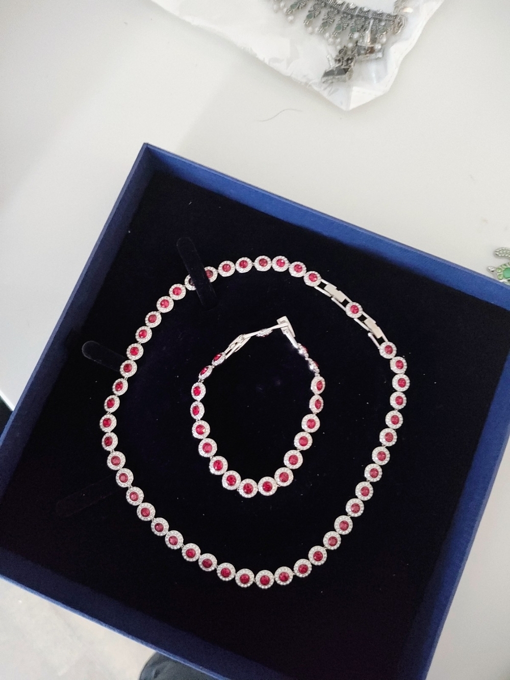 Swarvoski Angelic Collection Necklace And Bracelet Set